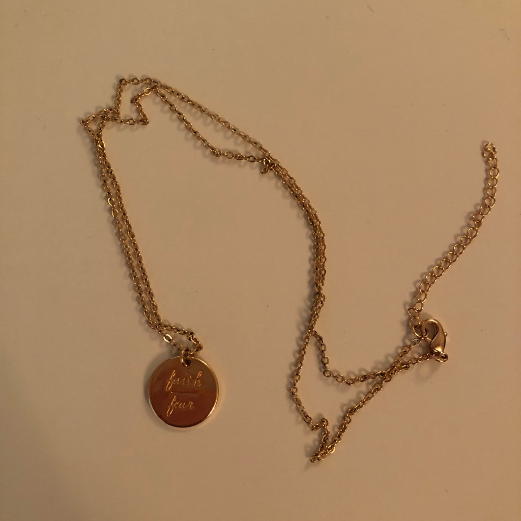 Faith Over Fear Pedant Necklace